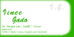 vince gado business card